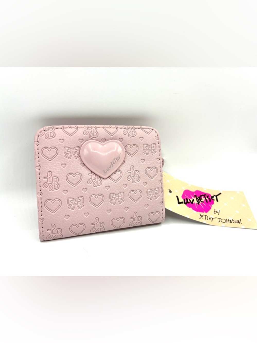 Luv Betsey by Betsey Johnson Embossed Heart & Bows Wallet